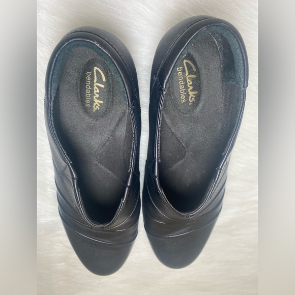 Clarks Rosalyn Adele 8.5 W Shoe Black Leather Slip On Loafer - Picture 8 of 12